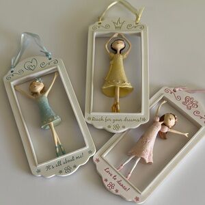 Ballerina Hanging Ornaments- Set of 3
